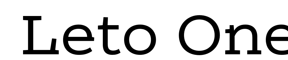  DEMO Leto One Regular font family download free