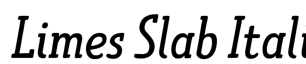  DEMO Limes Slab Italic font family download free