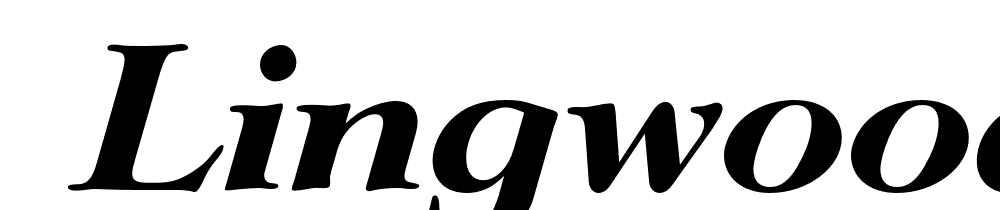  DEMO Lingwood Serial Xbold Italic font family download free