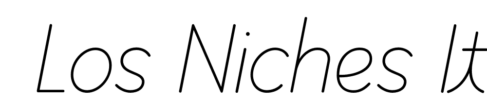  DEMO Los Niches Italic font family download free