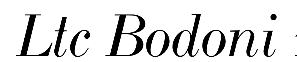  DEMO LTC Bodoni 175 Italic font family download free