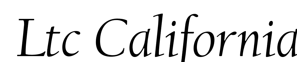  DEMO LTC Californian Display Italic font family download free