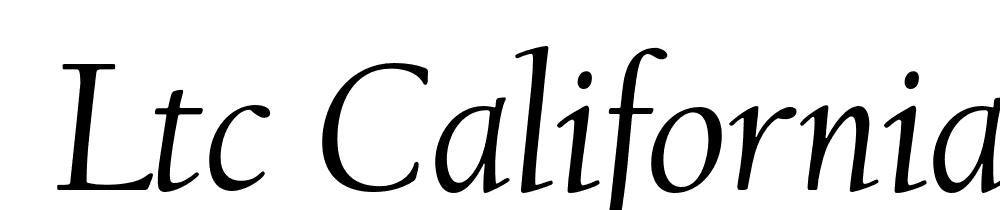  DEMO LTC Californian Text Italic font family download free