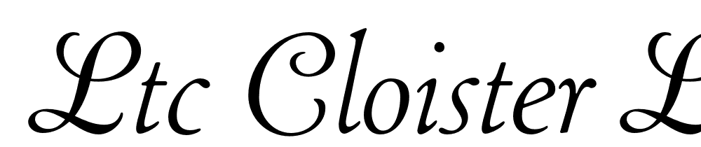  DEMO LTC Cloister Light Cursive Regular font family download free