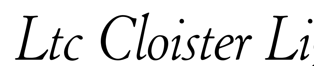  DEMO LTC Cloister Light Italic font family download free