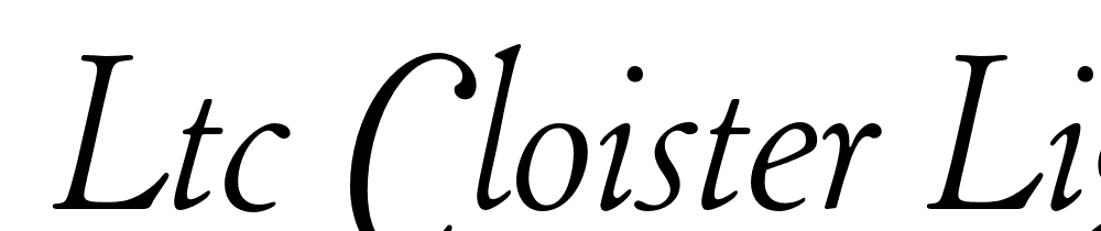  DEMO LTC Cloister Light Swash Regular font family download free