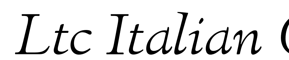  DEMO LTC Italian Oldstyle Light Italic font family download free