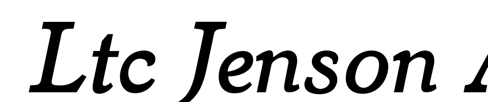  DEMO LTC Jenson Alternate Italic font family download free