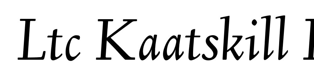  DEMO LTC Kaatskill Italic font family download free