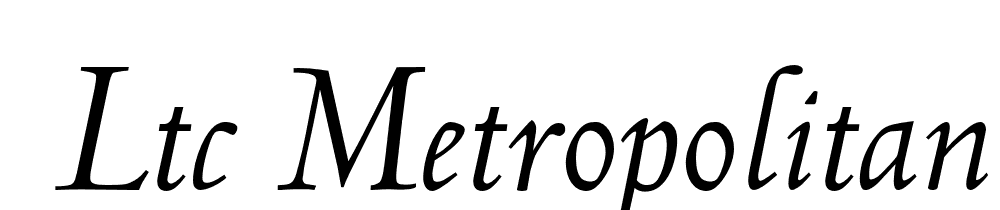  DEMO LTC Metropolitan Italic Alt font family download free