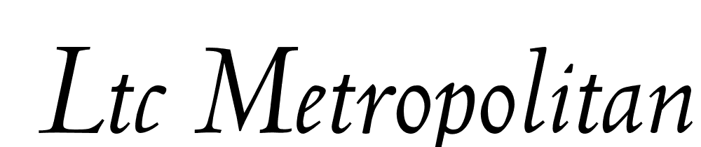  DEMO LTC Metropolitan Italic font family download free