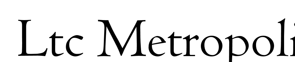  DEMO LTC Metropolitan Roman font family download free