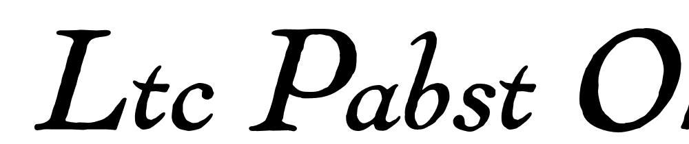  DEMO LTC Pabst Oldstyle Italic font family download free