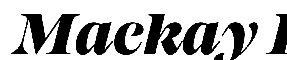  DEMO Mackay Black Italic font family download free