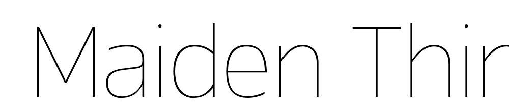  DEMO Maiden Thin Regular font family download free