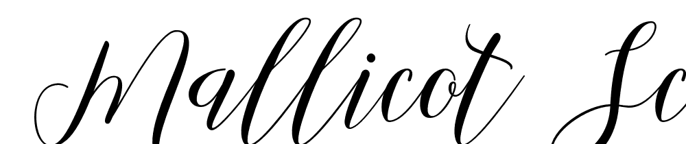  DEMO Mallicot Script Regular font family download free