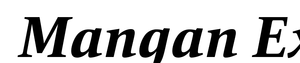  DEMO Mangan ExtraBold Italic font family download free