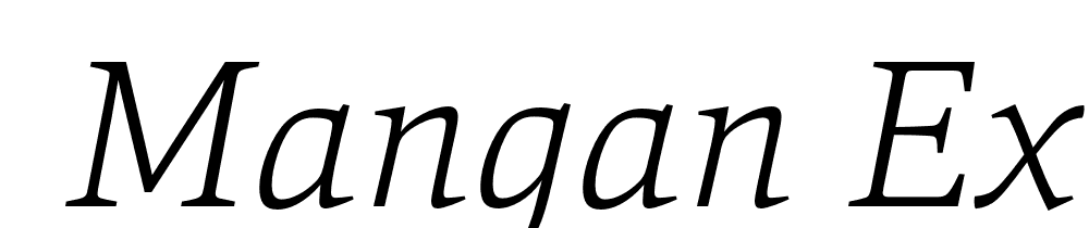  DEMO Mangan ExtraLight Italic font family download free