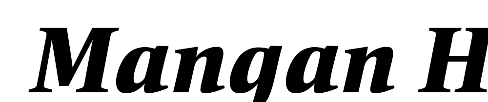  DEMO Mangan Heavy Italic font family download free