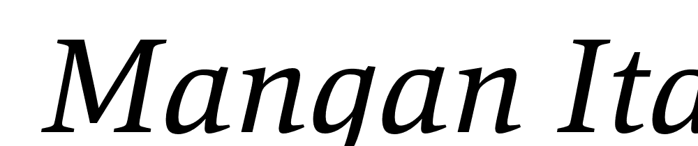  DEMO Mangan Italic font family download free