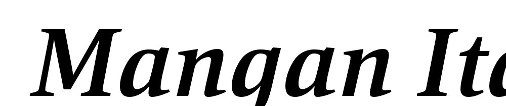  DEMO Mangan Italic font family download free