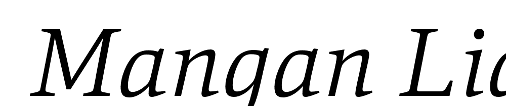  DEMO Mangan Light Italic font family download free