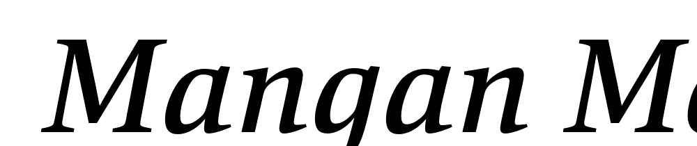  DEMO Mangan Medium Italic font family download free