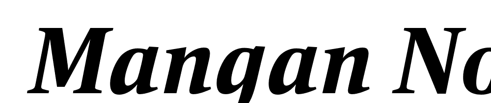  DEMO Mangan Nova ExtraBold Italic font family download free