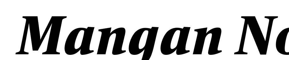  DEMO Mangan Nova Heavy Italic font family download free