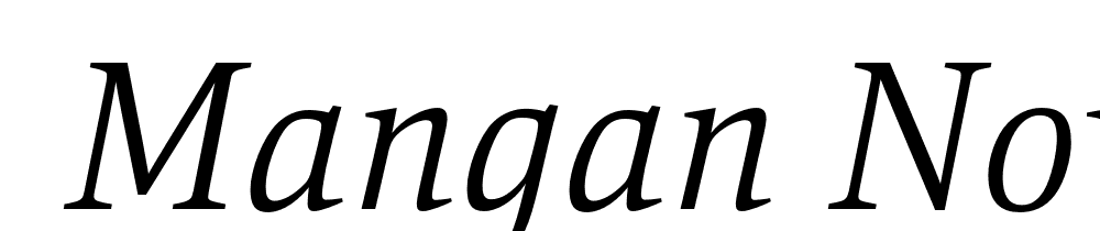  DEMO Mangan Nova Light Italic font family download free