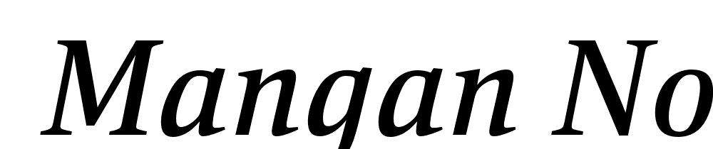  DEMO Mangan Nova Medium Italic font family download free