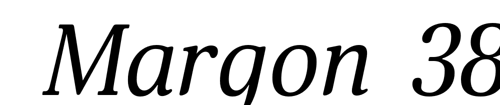  DEMO Margon 380 Italic font family download free