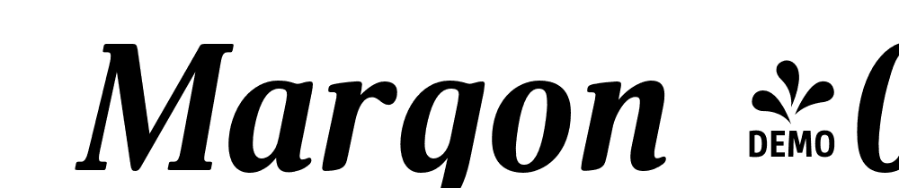  DEMO Margon 400 Bold Italic font family download free