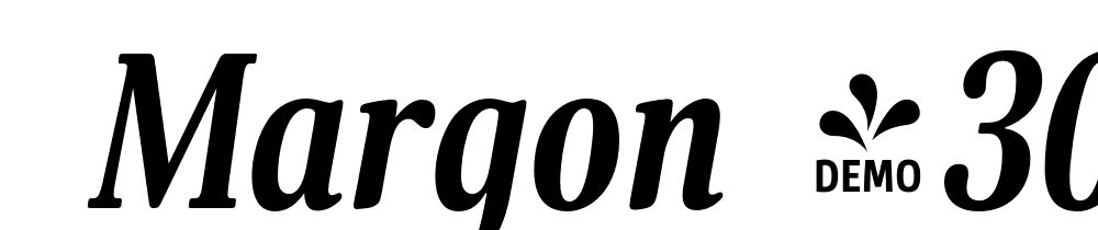  DEMO Margon 430 Bold Italic font family download free