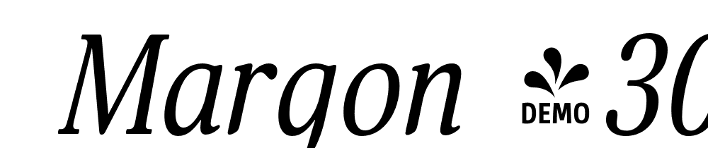  DEMO Margon 430 Italic font family download free