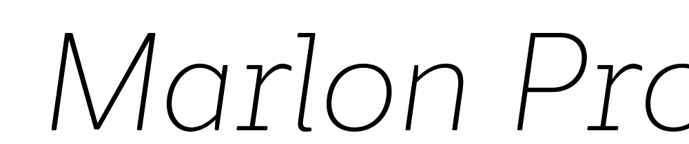  DEMO Marlon Pro Extra Light Italic font family download free