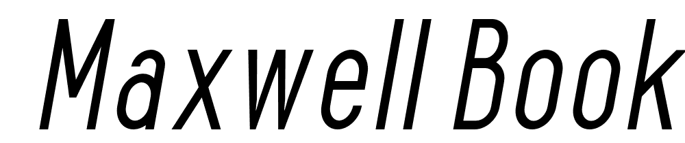  DEMO Maxwell Book Italic font family download free