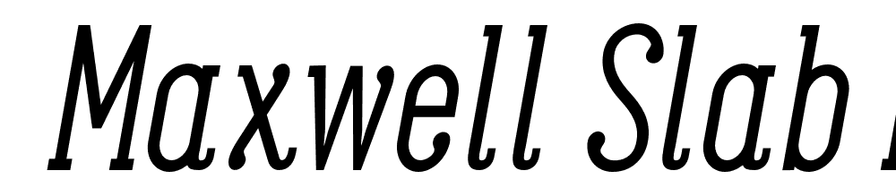  DEMO Maxwell Slab Italic font family download free