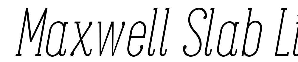  DEMO Maxwell Slab Light Italic font family download free