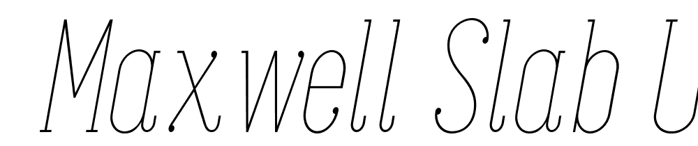  DEMO Maxwell Slab UltraLight Italic font family download free