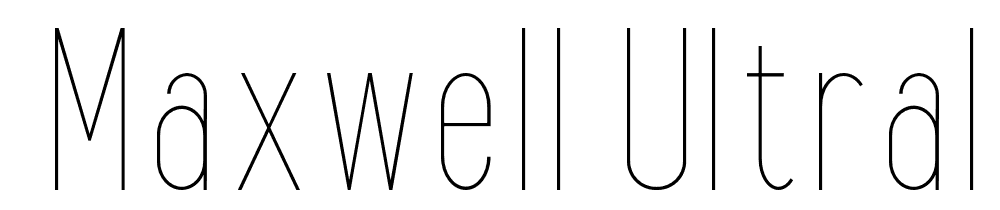  DEMO Maxwell UltraLight font family download free