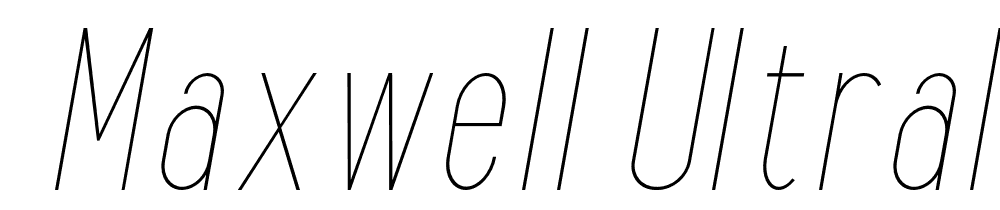  DEMO Maxwell UltraLight Italic font family download free