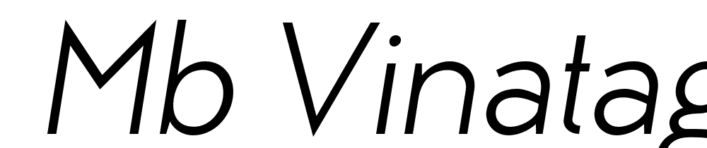  DEMO MB Vinatage Italic font family download free