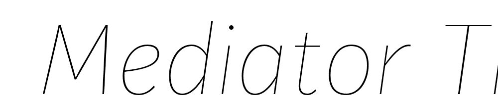  DEMO Mediator Thin Italic font family download free