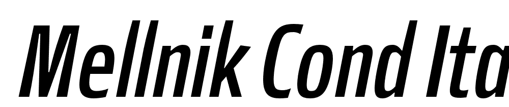  DEMO Mellnik Cond Italic font family download free