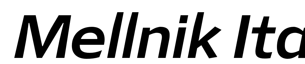  DEMO Mellnik Italic font family download free