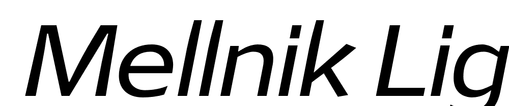  DEMO Mellnik Light Italic font family download free