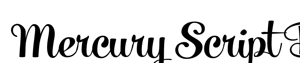  DEMO Mercury Script Bold Regular font family download free