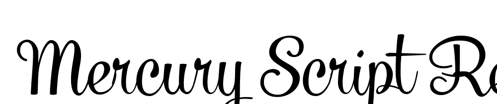  DEMO Mercury Script Regular Regular font family download free