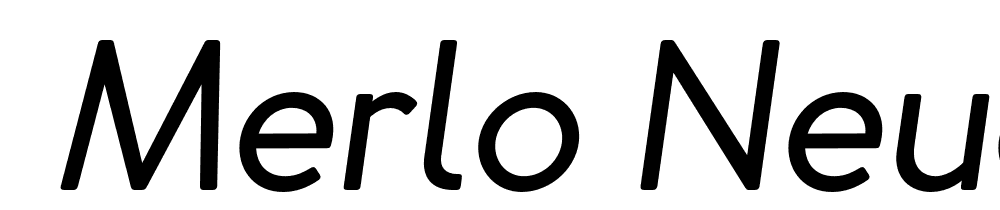  DEMO Merlo Neue Round Italic font family download free